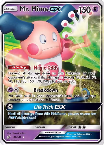 Mr. Mime GX (67/181), SM - Team Up — Pokémon card price