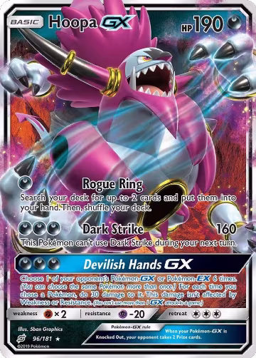 Hoopa GX (96/181), SM - Team Up — Pokémon card price