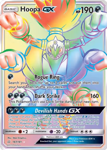 Hoopa GX (Secret) (187/181), SM - Team Up — Pokémon card price