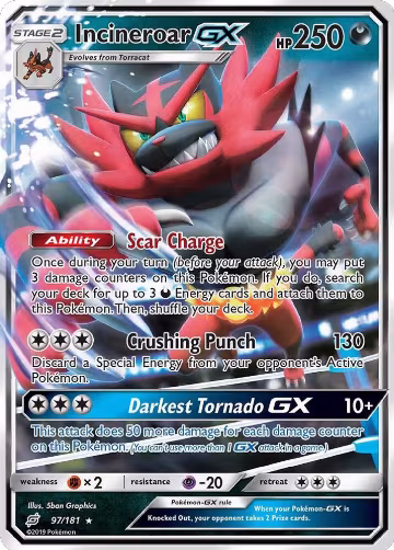 Incineroar GX (97/181), SM - Team Up — Pokémon card price