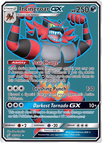 Incineroar GX (Full Art) (167/181), SM - Team Up — Pokémon card price