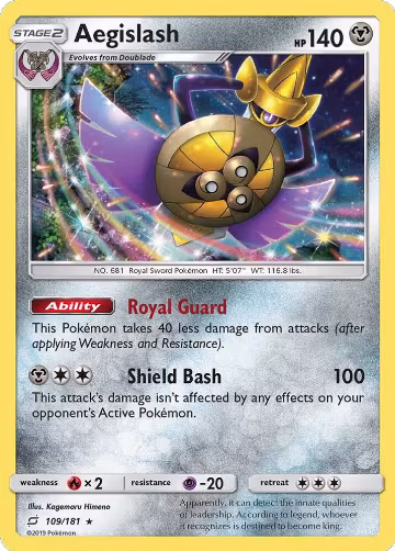 Aegislash (109/181), SM - Team Up — Pokémon card price