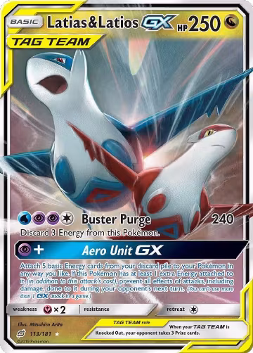 Latias & Latios GX (113/181), SM - Team Up — Pokémon card price