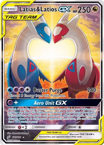 Latias & Latios GX (Alternate Full Art) (170/181), SM - Team Up — Pokémon card price