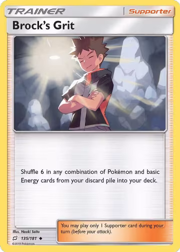Brock's Grit (135/181), SM - Team Up — Pokémon card price