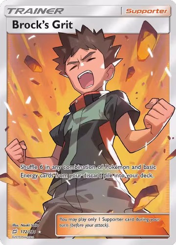 Brock's Grit (Full Art) (172/181), SM - Team Up — Pokémon card price