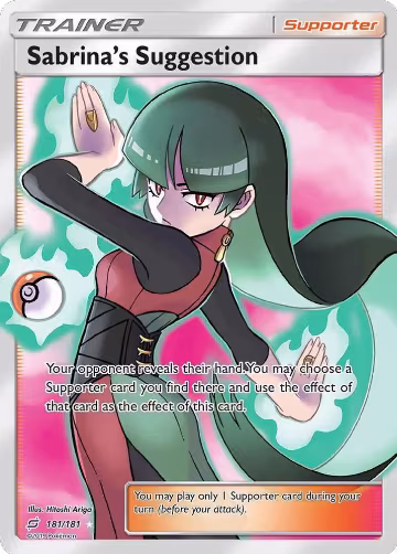 Sabrina's Suggestion (Full Art) (181/181), SM - Team Up — Pokémon card price