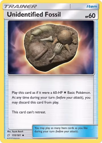 Unidentified Fossil (155/181), SM - Team Up — Pokémon card price