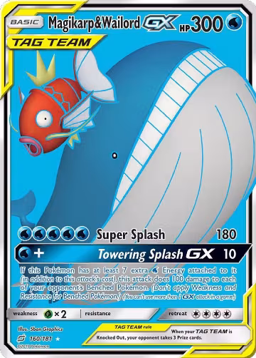 Magikarp & Wailord GX (Full Art) (160/181), SM - Team Up — Pokémon card price