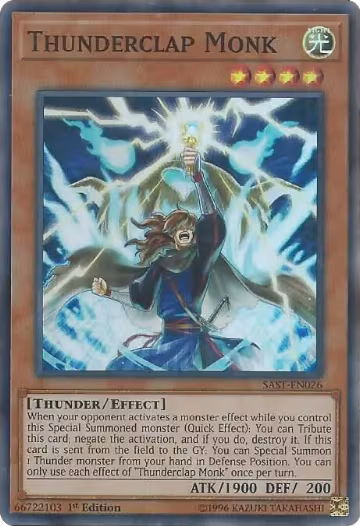 Thunderclap Monk (SAST-EN026), Savage Strike — Yu-Gi-Oh! card price