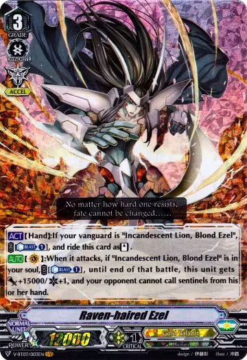 Raven-haired Ezel (V-BT03/003EN), V-BT03: Miyaji Academy CF Club — Vanguard card price