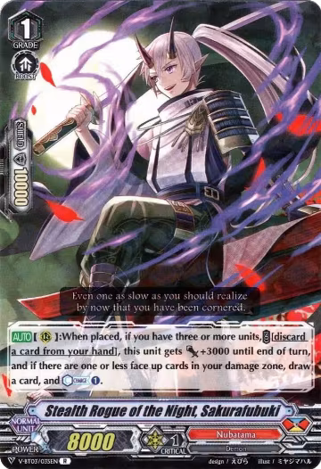 Stealth Rogue of the Night, Sakurafubuki (V-BT03/035EN), V-BT03: Miyaji Academy CF Club — Vanguard card price