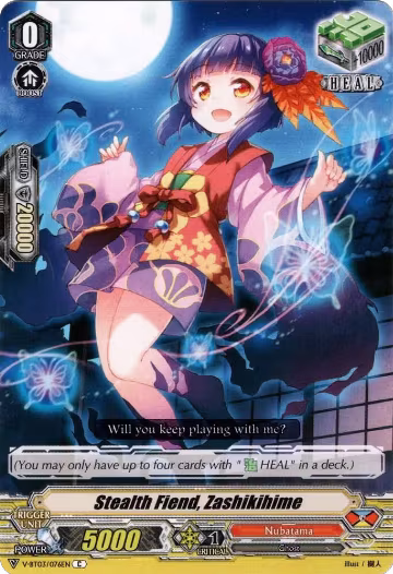 Stealth Fiend, Zashikihime (V-BT03/076EN), V-BT03: Miyaji Academy CF Club — Vanguard card price