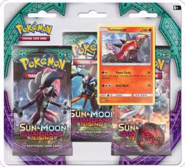 Guardians Rising 3 Pack Blister [Turtonator], SM - Guardians Rising — Pokémon sealed product price