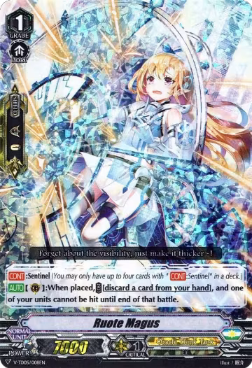 Ruote Magus (RRR Foil) (V-TD05/008EN), V-TD05: Misaki Tokura — Vanguard card price