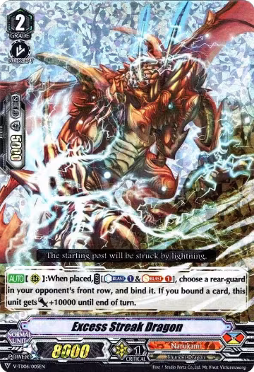 Excess Streak Dragon (RRR Foil) (V-TD06/005EN), V-TD06: Naoki Ishida — Vanguard card price
