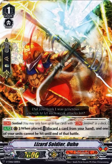 Lizard Soldier, Ouho (RRR Foil) (V-TD06/009EN), V-TD06: Naoki Ishida — Vanguard card price