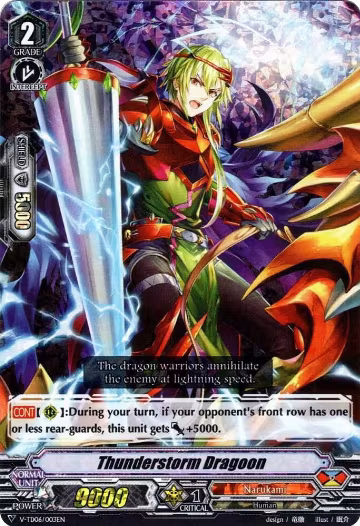 Thunderstorm Dragoon (RRR Foil) (V-TD06/003EN), V-TD06: Naoki Ishida — Vanguard card price