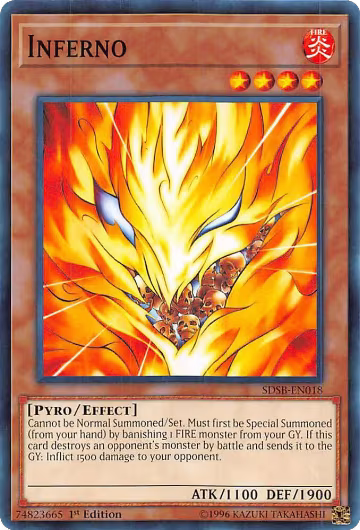 Inferno (SDSB-EN018), Structure Deck: Soulburner — Yu-Gi-Oh! card price