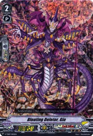Bloating Deletor, Gio (RRR Foil) (V-TD07/004EN), V-TD07: Kouji Ibuki — Vanguard card price