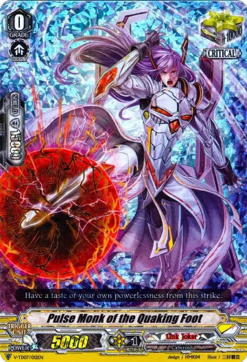 Pulse Monk of the Quaking Foot (RRR Foil) (V-TD07/012EN), V-TD07: Kouji Ibuki — Vanguard card price