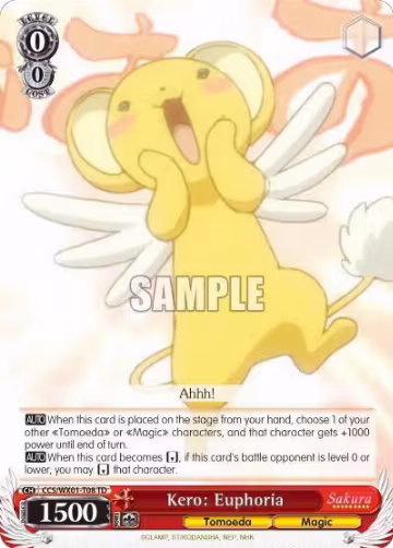 Kero: Euphoria (CCS/WX01-T08 TD), Cardcaptor Sakura: Clear Card — Weiß Schwarz card price
