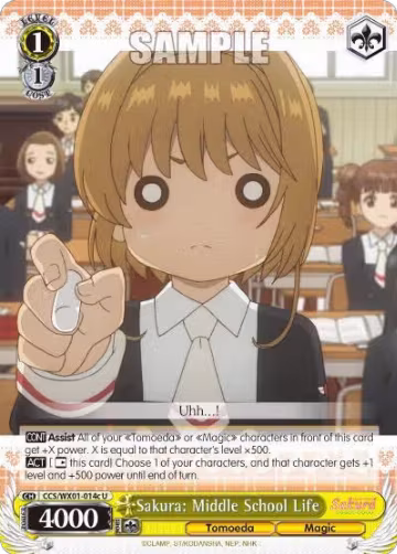 Sakura: Middle School Life (C) (CCS/WX01-014c U), Cardcaptor Sakura: Clear Card — Weiß Schwarz card price