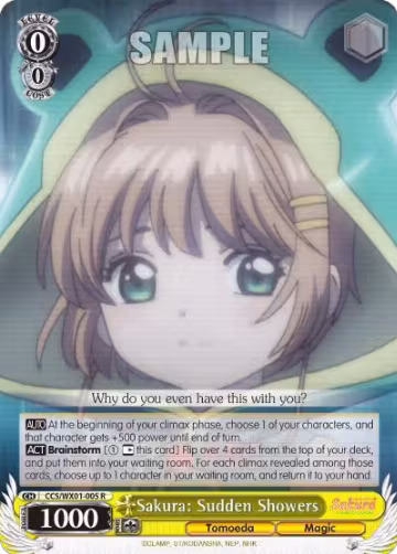 Sakura: Sudden Showers (CCS/WX01-005 R), Cardcaptor Sakura: Clear Card — Weiß Schwarz card price