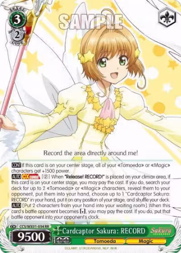 Cardcaptor Sakura: RECORD (CCS/WX01-034 RR), Cardcaptor Sakura: Clear Card — Weiß Schwarz card price