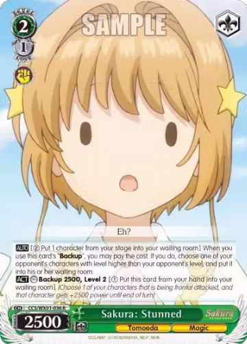 Sakura: Stunned (CCS/WX01-036 R), Cardcaptor Sakura: Clear Card — Weiß Schwarz card price
