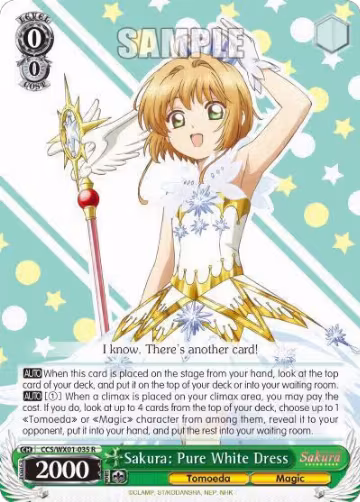 Sakura: Pure White Dress (CCS/WX01-035 R), Cardcaptor Sakura: Clear Card — Weiß Schwarz card price