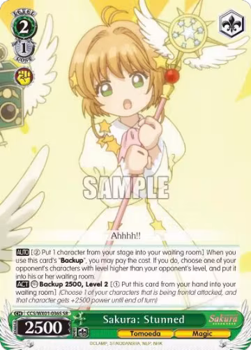 Sakura: Stunned (SR) (CCS/WX01-036S SR), Cardcaptor Sakura: Clear Card — Weiß Schwarz card price