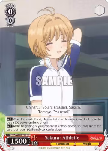 Sakura: Athletic (CCS/WX01-T09 TD), Cardcaptor Sakura: Clear Card — Weiß Schwarz card price