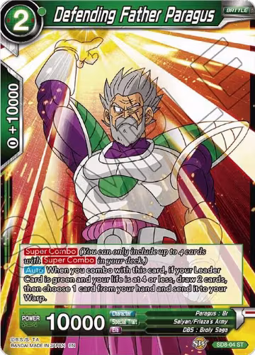 Defending Father Paragus (SD8-04), Destroyer Kings — DB Super card price
