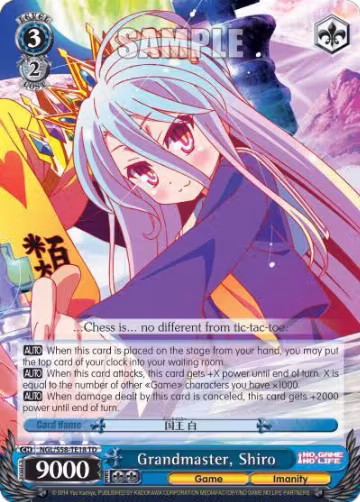 Grandmaster, Shiro (NGL/S58-TE18 TD), No Game No Life — Weiß Schwarz card price