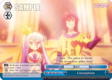 Coronation (NGL/S58-TE20 TD), No Game No Life — Weiß Schwarz card price