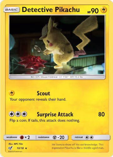 Detective Pikachu (10/18) — card price