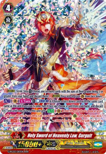 Holy Sword of Heavenly Law, Gurguit (G-RC02/017EN), G-RC02: Revival Collection — Vanguard card price