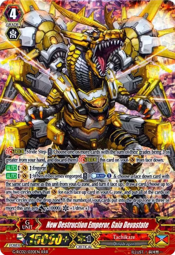 New Destruction Emperor, Gaia Devastate (G-RC02/020EN), G-RC02: Revival Collection — Vanguard card price