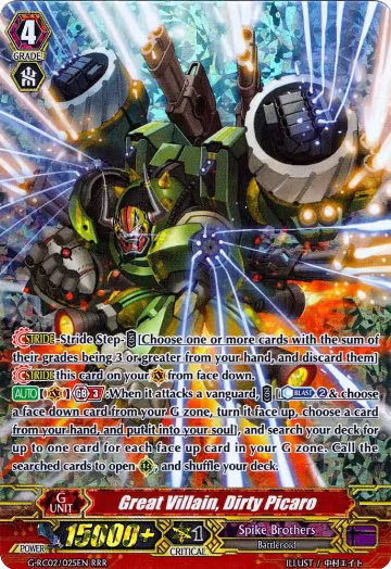 Great Villain, Dirty Picaro (G-RC02/025EN), G-RC02: Revival Collection — Vanguard card price