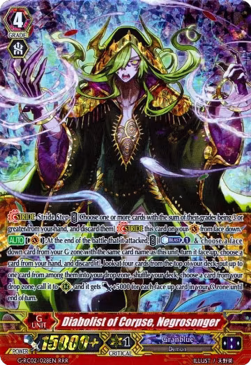 Diabolist of Corpse, Negrosonger (G-RC02/028EN), G-RC02: Revival Collection — Vanguard card price
