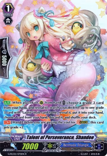 Talent of Perseverance, Shandee (G-RC02/075EN), G-RC02: Revival Collection — Vanguard card price