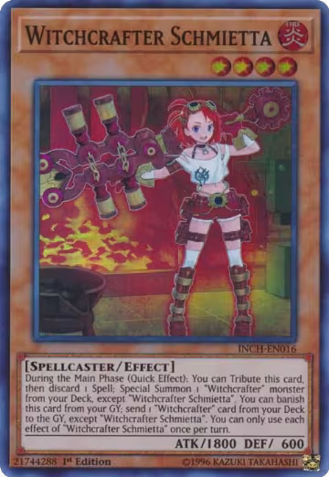 Witchcrafter Schmietta (INCH-EN016), The Infinity Chasers — Yu-Gi-Oh! card price