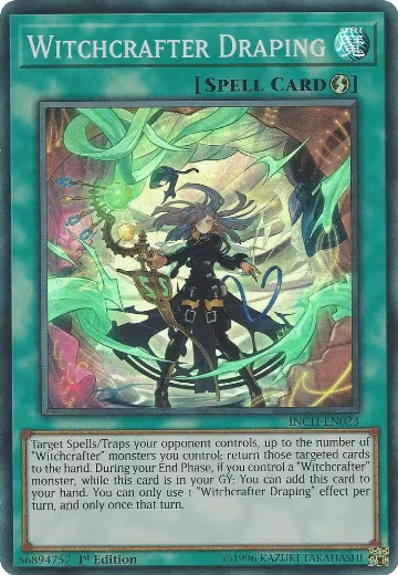 Witchcrafter Draping (INCH-EN023), The Infinity Chasers — Yu-Gi-Oh! card price