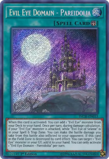Evil Eye Domain - Pareidolia (INCH-EN033), The Infinity Chasers — Yu-Gi-Oh! card price