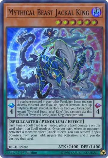 Mythical Beast Jackal King (INCH-EN048), The Infinity Chasers — Yu-Gi-Oh! card price