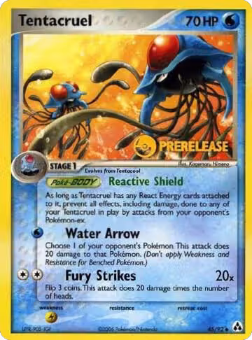 Tentacruel - 45/92 (Prerelease) (45/92), Nintendo Promos — Pokémon card price