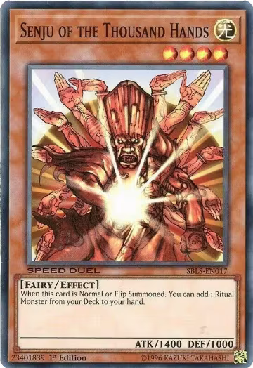Senju of the Thousand Hands (SBLS-EN017), Speed Duel: Arena of Lost Souls — Yu-Gi-Oh! card price