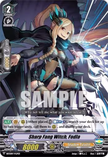 Sharp Fang Witch, Fodla (Spring Fest 2019) (BSF2019/VGP03), Bushiroad Event Cards — Vanguard card price