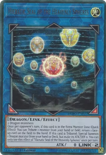 Hieratic Seal of the Heavenly Spheres (DUPO-EN027), Duel Power — Yu-Gi-Oh! card price